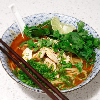 20-Minute Thai Red Curry Noodle Soup With Chicken
