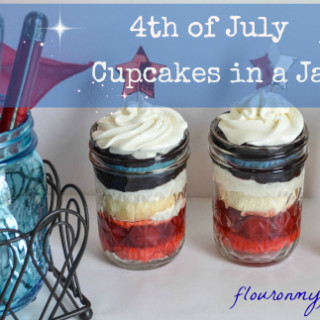 4th of July Berrylicious Cupcakes in a Jar