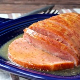 5 Ingredient Slow Cooker Maple Dijon Ham