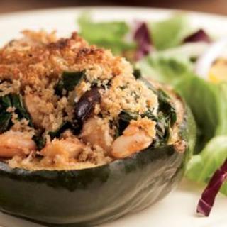 Acorn Squash Stuffed with Chard and White Beans