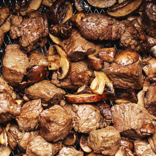 Air Fryer Steak Bites and Mushrooms &bull; Low Carb with Jennifer
