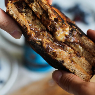 Almond Butter Mascarpone Grilled Cheese