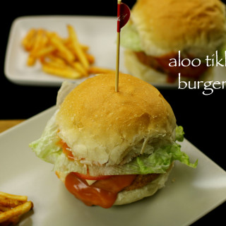 aloo tikki burger recipe | mcaloo tikki burger recipe | veg burger