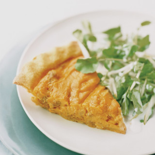 Andouille-and-Sweet Potato Pie with Tangy Apple Salad