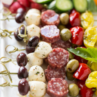 Antipasto Skewers and Ideas for an Awards Show Party