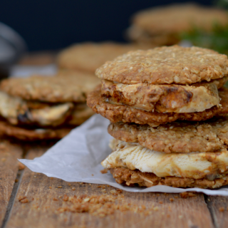 ANZAC Biscuit and Burnt Fig Ice Cream Sandwiches