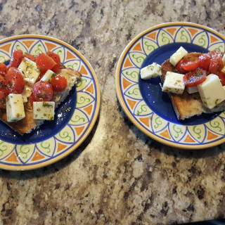 Appetizer - Bruschetta with cheese for the Layperson