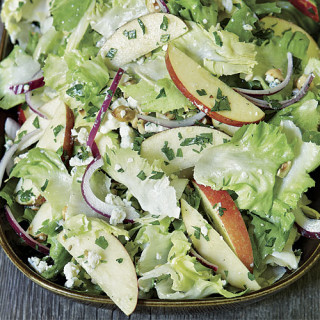 Apple and Escarole Salad with Blue Cheese and Hazelnuts
