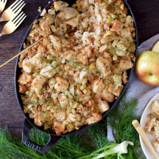 Apple and Fennel Stuffing with Chicken Sausage Recipe