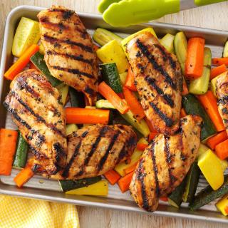 Apple-Marinated Chicken and Vegetables Recipe