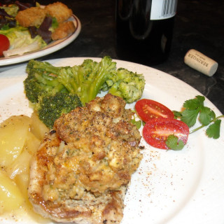 Apple Pork Chops With Stuffing