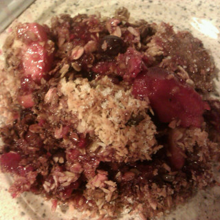 Apple, Raspberry and Blueberry Crumble