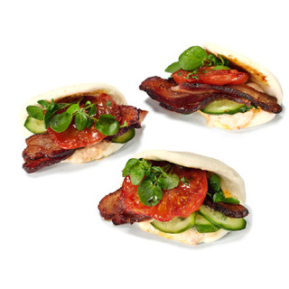 Asian BLT Buns With Chile Mayonnaise