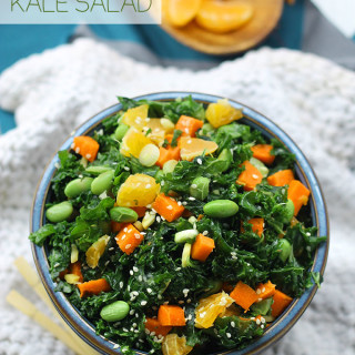 Asian Chopped Kale Salad with Miso Sesame Dressing