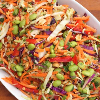 Asian Slaw with Ginger-Peanut Dressing