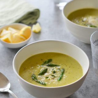 Asparagus Soup with Lemon and Parmesan