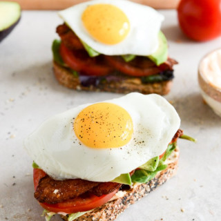 Avocado BLT's with Spicy Mayo and Fried Eggs