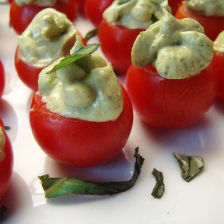 Avocado Pesto-Stuffed Tomatoes