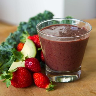 Avocado Super Smoothie with Berries and Spinach