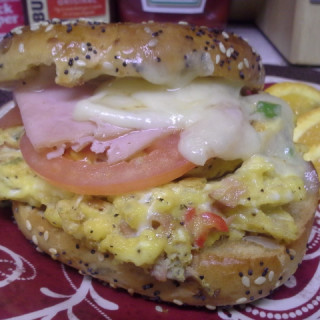 Breakfast Ham & Swiss Bagel Sandwich
