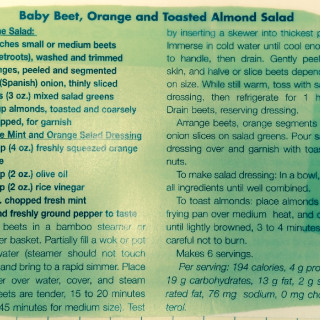 Baby Beet, Orange, and Toasted Almond Salad