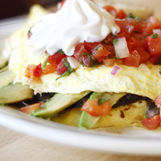 Bacon and Avocado Omelet with Salsa