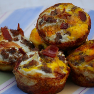 Bacon Egg and Sausage Breakfast Cups for Kids in the Kitchen #SundaySupper