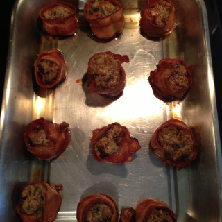 Bacon Wrapped Mini Meatloaves