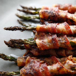 Bacon Wrapped "Spicy and Sweet" Asparagus