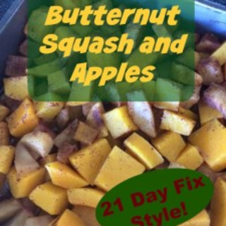 Baked butternut squash and apples
