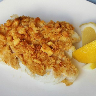 baked scrod with ritz cracker topping