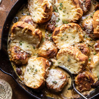Baked French Onion Meatballs.