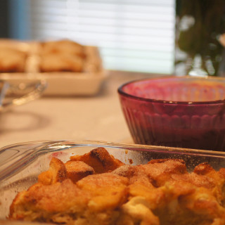 Baked French Toast Casserole with Blueberry Topping