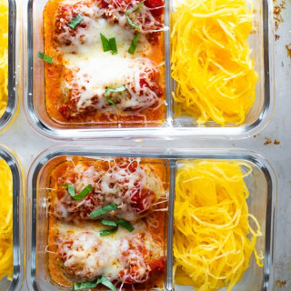 Baked Meatball Meal Prep with Spaghetti Squash