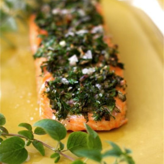 Baked Salmon with Herbs and Lemon