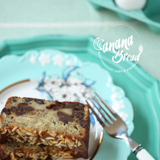 Banana Bread with Chocolate Chips and Almonds