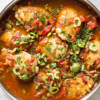 Basque-Style Chicken with Peppers and Olives