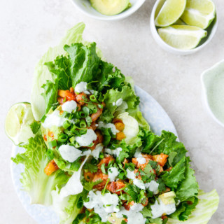 BBQ Chicken and Pineapple Lettuce Wraps