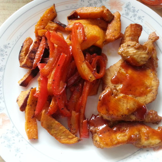 BBQ Chicken with Cumin and Sweet Potato