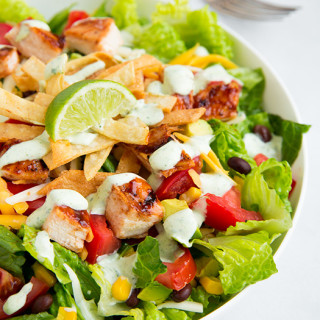 BBQ Chicken Salad with Cilantro Lime Ranch