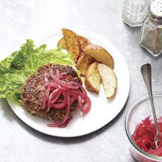 Beef and Bulgur Burgers with Blue Cheese