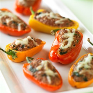 BEEF AND COUSCOUS STUFFED BABY BELL PEPPERS