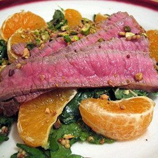Beef And Orange Salad with Red Onion Mustard Vinaigrette