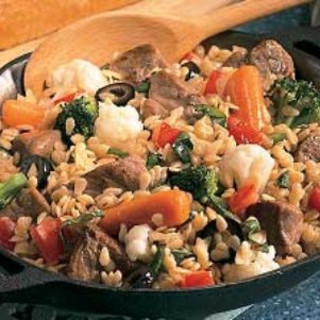 Beef And Orzo Skillet Meal 