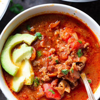 Beef Chili with Bacon in the Instant Pot {Paleo, Whole30, Keto}