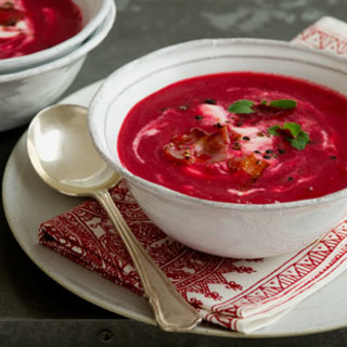 Beetroot soup with sour cream recipe