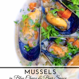 Belgian Mussels with Blue Cheese and Tripel Beer