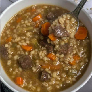 BEST EVER BEEF AND BARLEY SOUP
