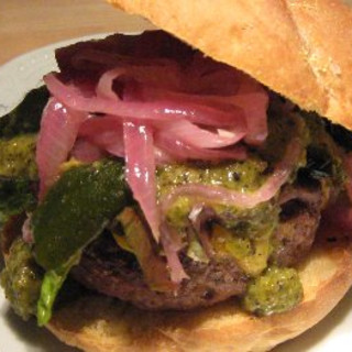 Black Angus Burger with Cheddar Cheese & Grilled Green Chile