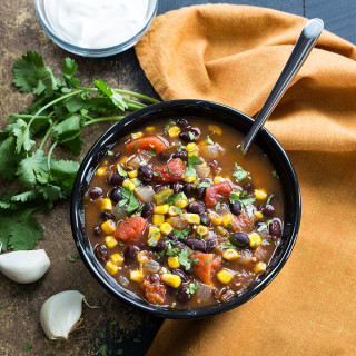 Black Bean, Corn and Tomato Soup